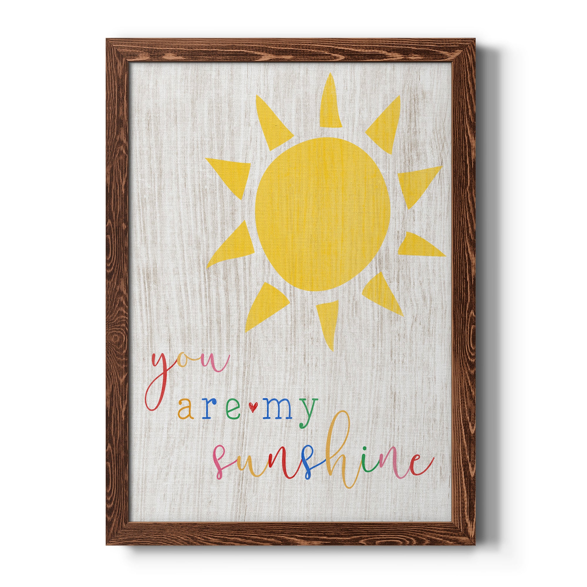 You are my Sunshine - Premium Canvas Framed in Barnwood - Ready to Hang