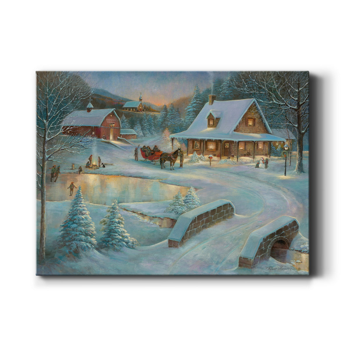 Little Meadows Xmas - Premium Gallery Wrapped Canvas  - Ready to Hang