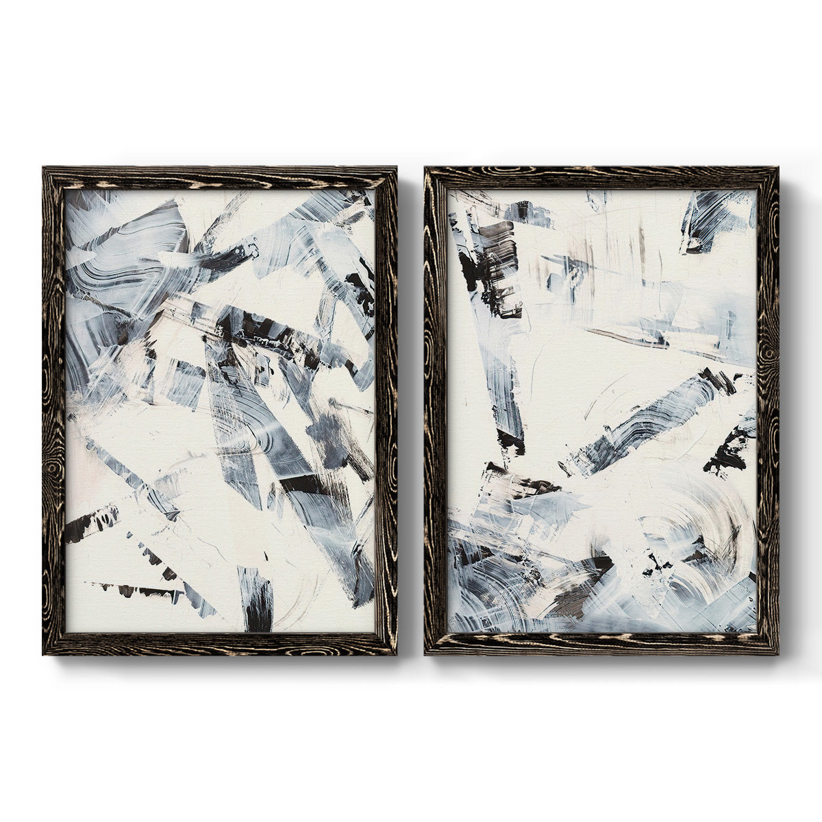 Fractured Ice I - Premium Framed Canvas 2 Piece Set - Ready to Hang