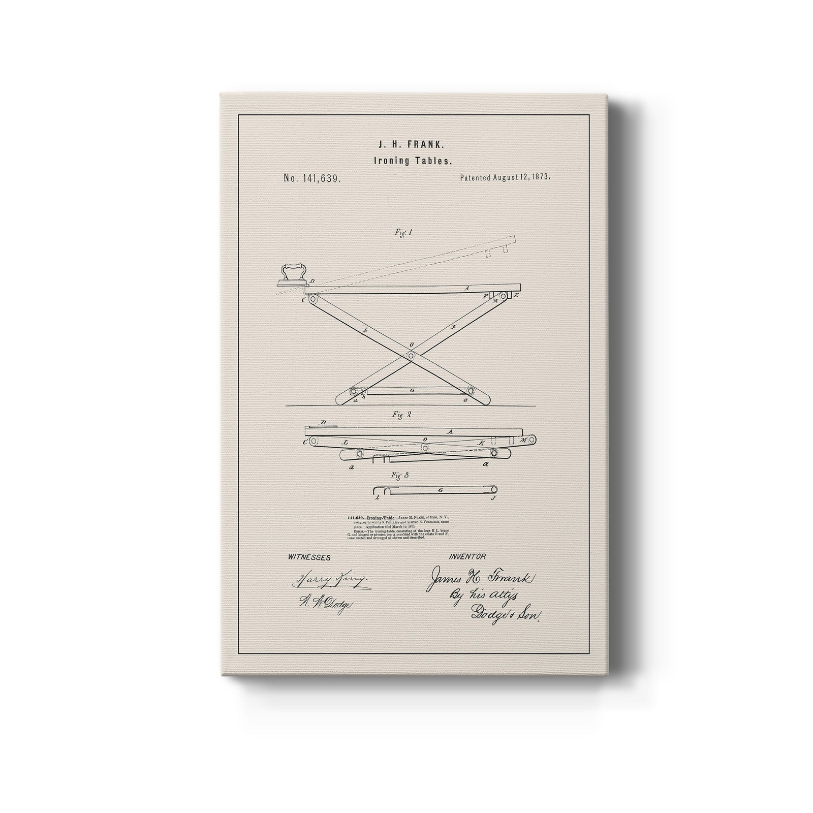 Laundry Patent IV - Canvas Art Print