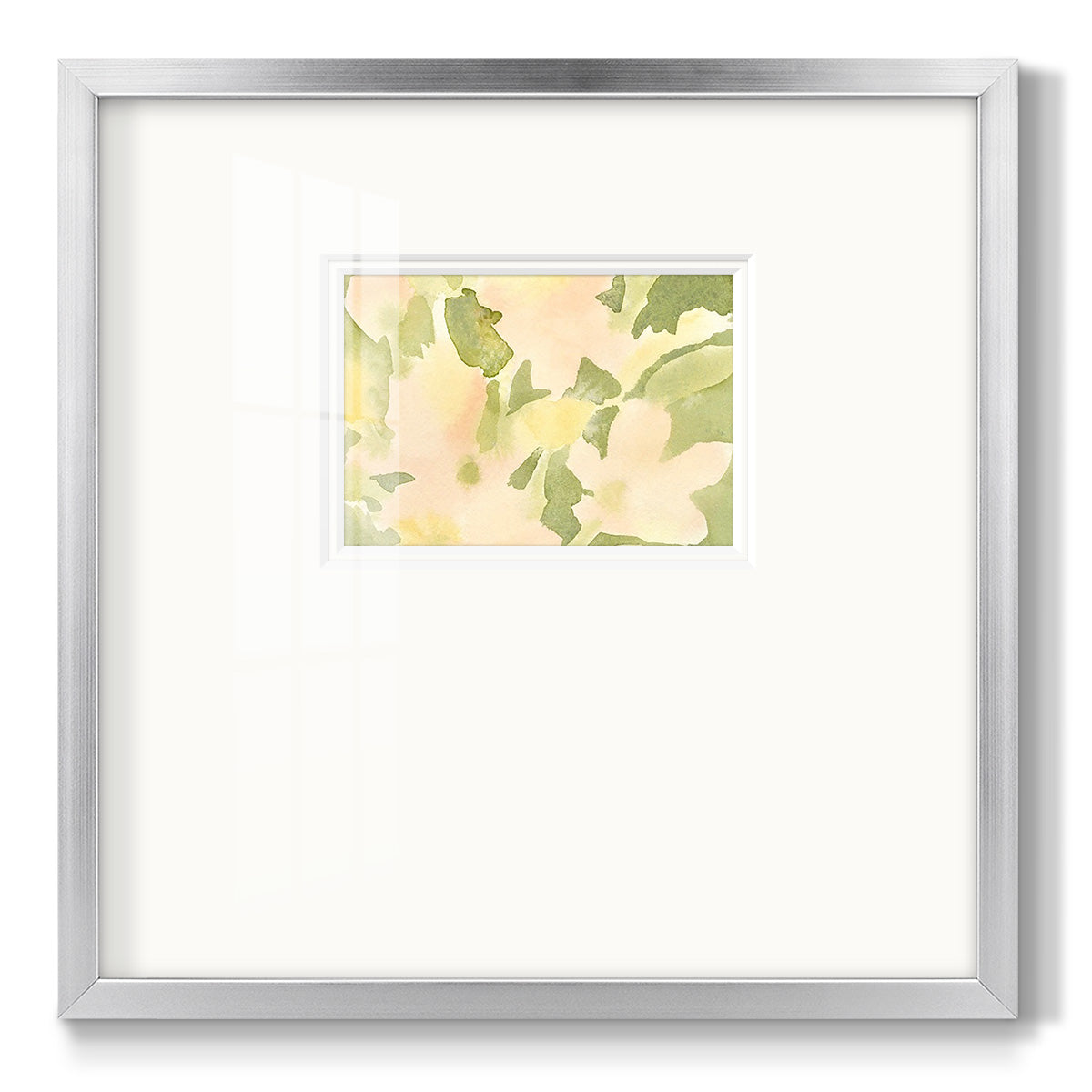 Verdant Floral Abstract I Premium Framed Print Double Matboard