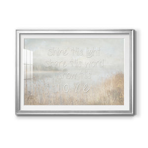 Shine His Light - Modern Framed Art Print