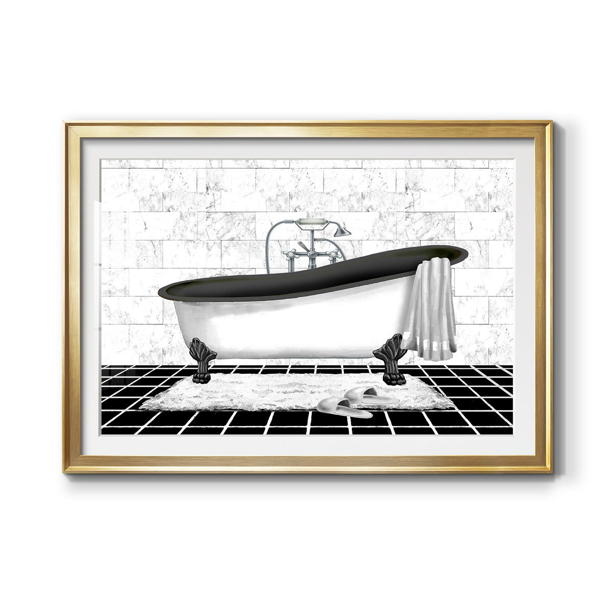 Modern Bath II - Modern Framed Art Print