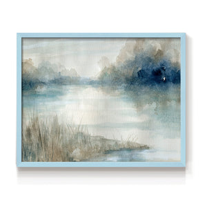 42053,watercolor,landscape,serene,reflection,river,dawn,mist,greenery,tranquility,calm,nature,peaceful,art,brushstrokes,sky,water,scenery,outdoor,riverbank,colors,light,softness,beauty,environment,subtle,composition,texture,stillness,horizon,morning,blue,shades,natural,creative,peacefulness,palette,tranquil,development,Re-stickable,Abstract
