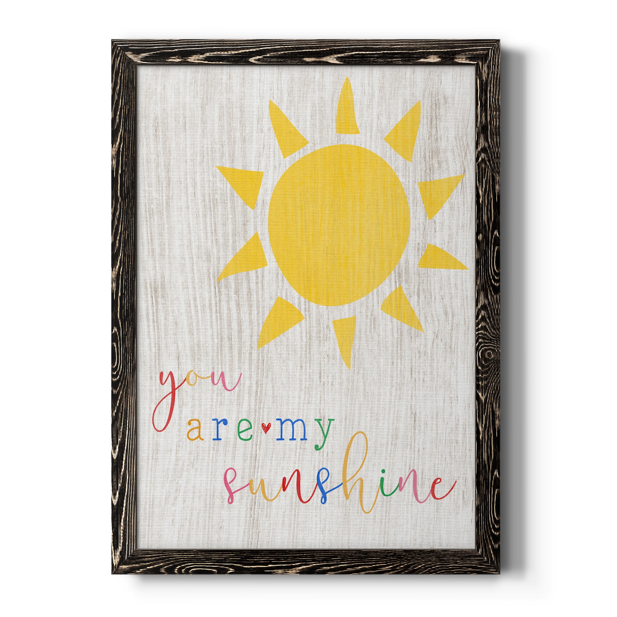 You are my Sunshine - Premium Canvas Framed in Barnwood - Ready to Hang