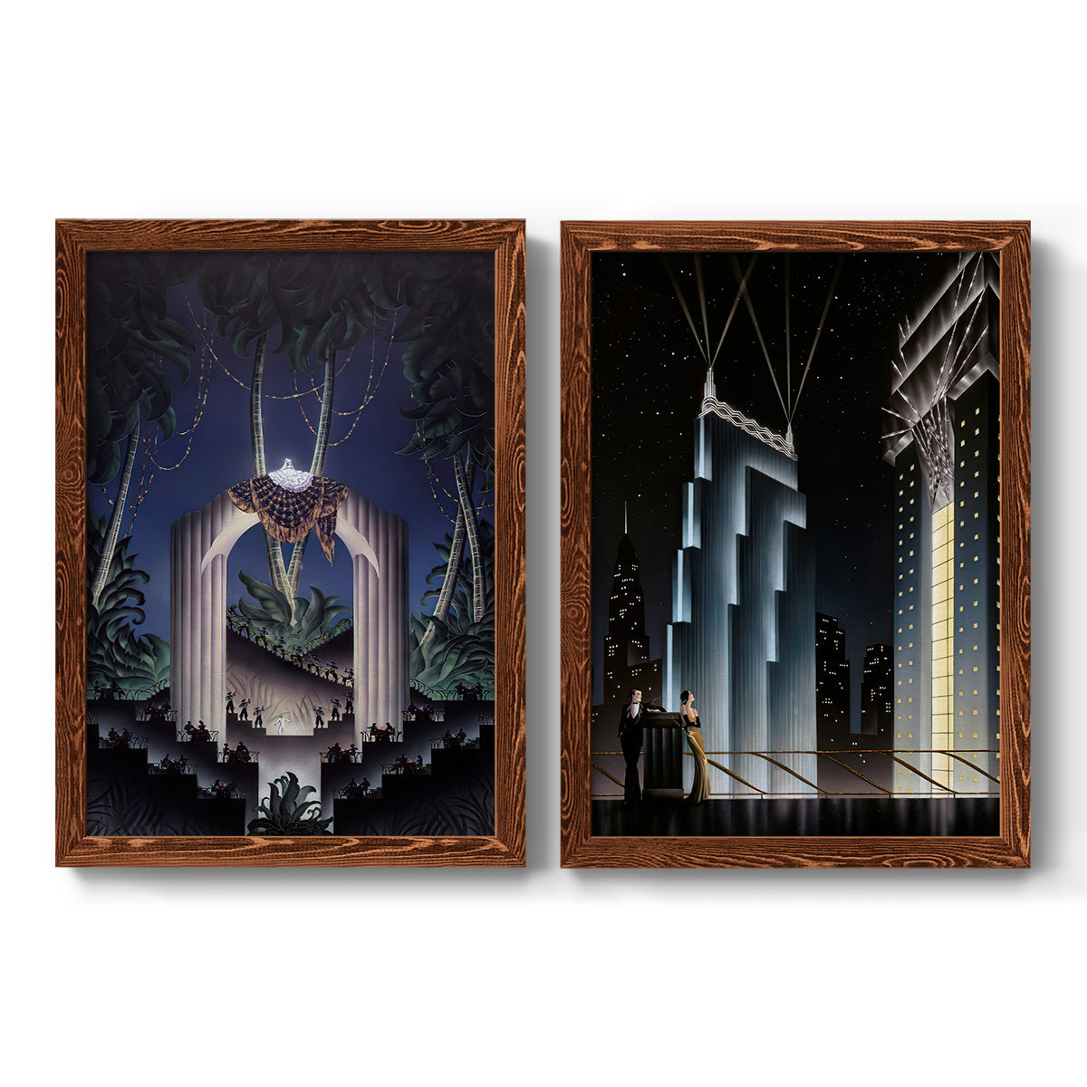 Deco Paradise - Premium Framed Canvas 2 Piece Set - Ready to Hang