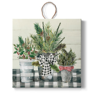 Christmas Gingham I, Handmade Ornament