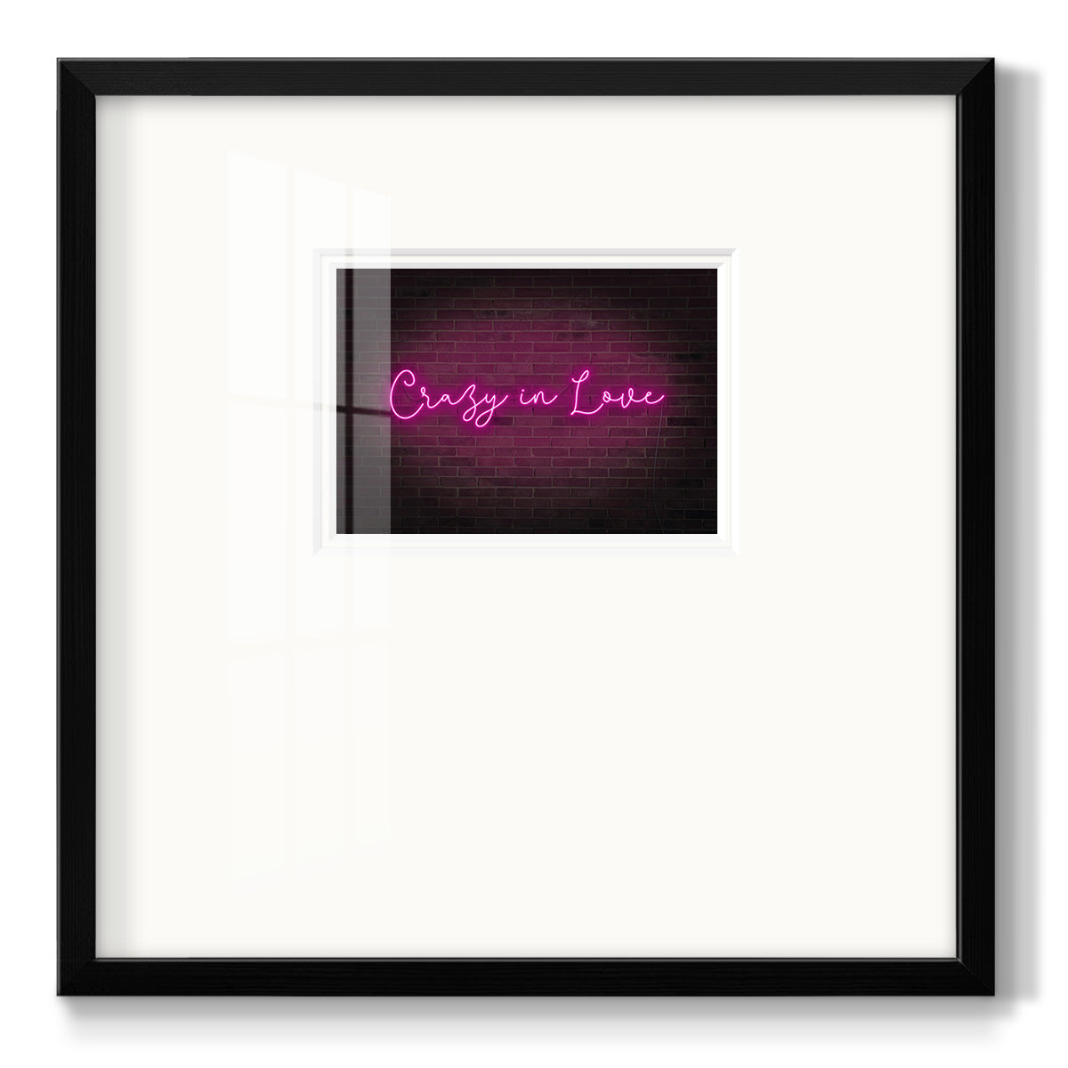 Neon Love II Premium Framed Print Double Matboard