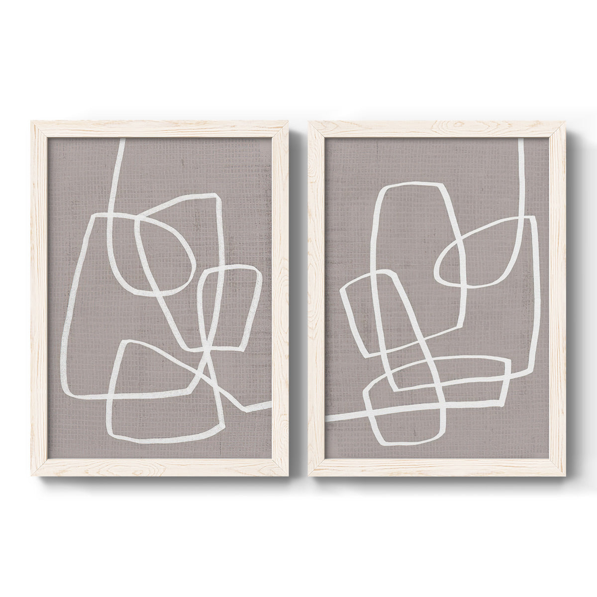 Linen Roundabout I - Barnwood Framed Canvas Set