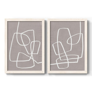 Linen Roundabout I - Barnwood Framed Canvas Set