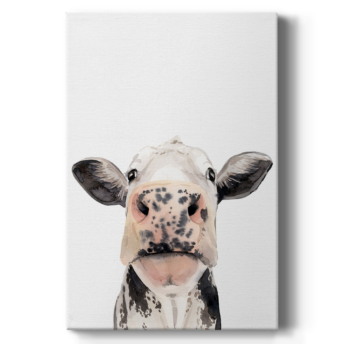 Watercolor Cow Portrait II - Canvas Art Print