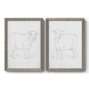 Limousin Cattle I - Barnwood Framed Canvas Set