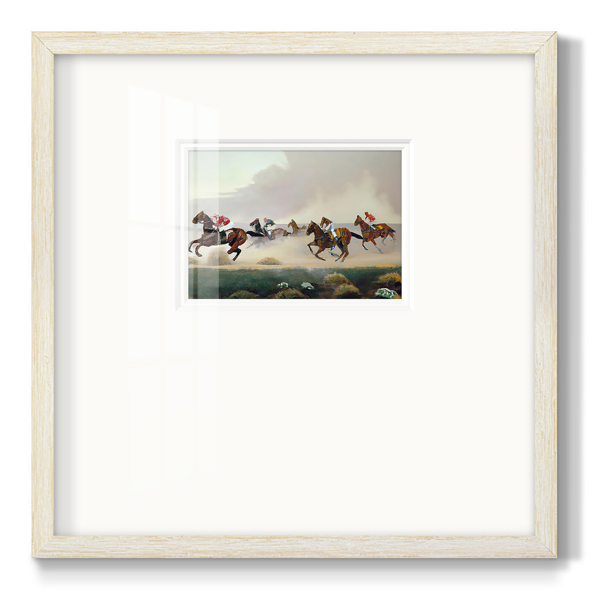Gray Day at the Races Premium Framed Print Double Matboard