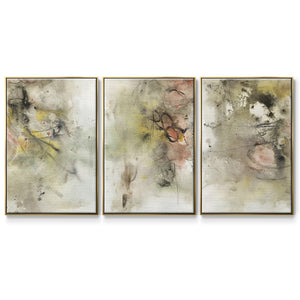 Soft Inspiration I - Framed Premium Gallery Wrapped Canvas L Frame 3 Piece Set - Ready to Hang