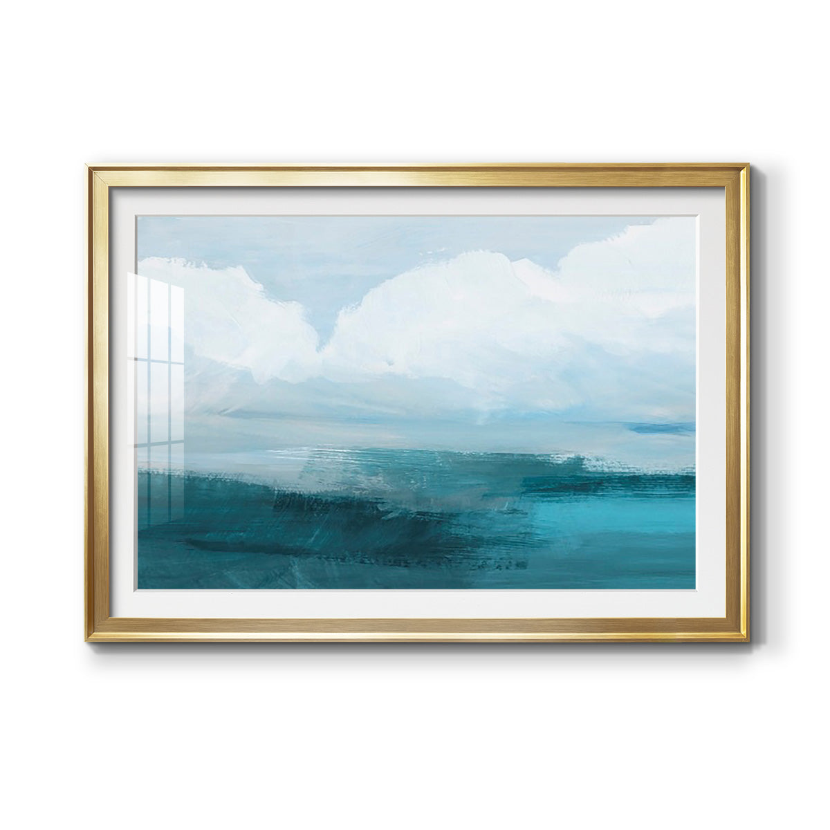Azure Rising I - Modern Framed Art Print