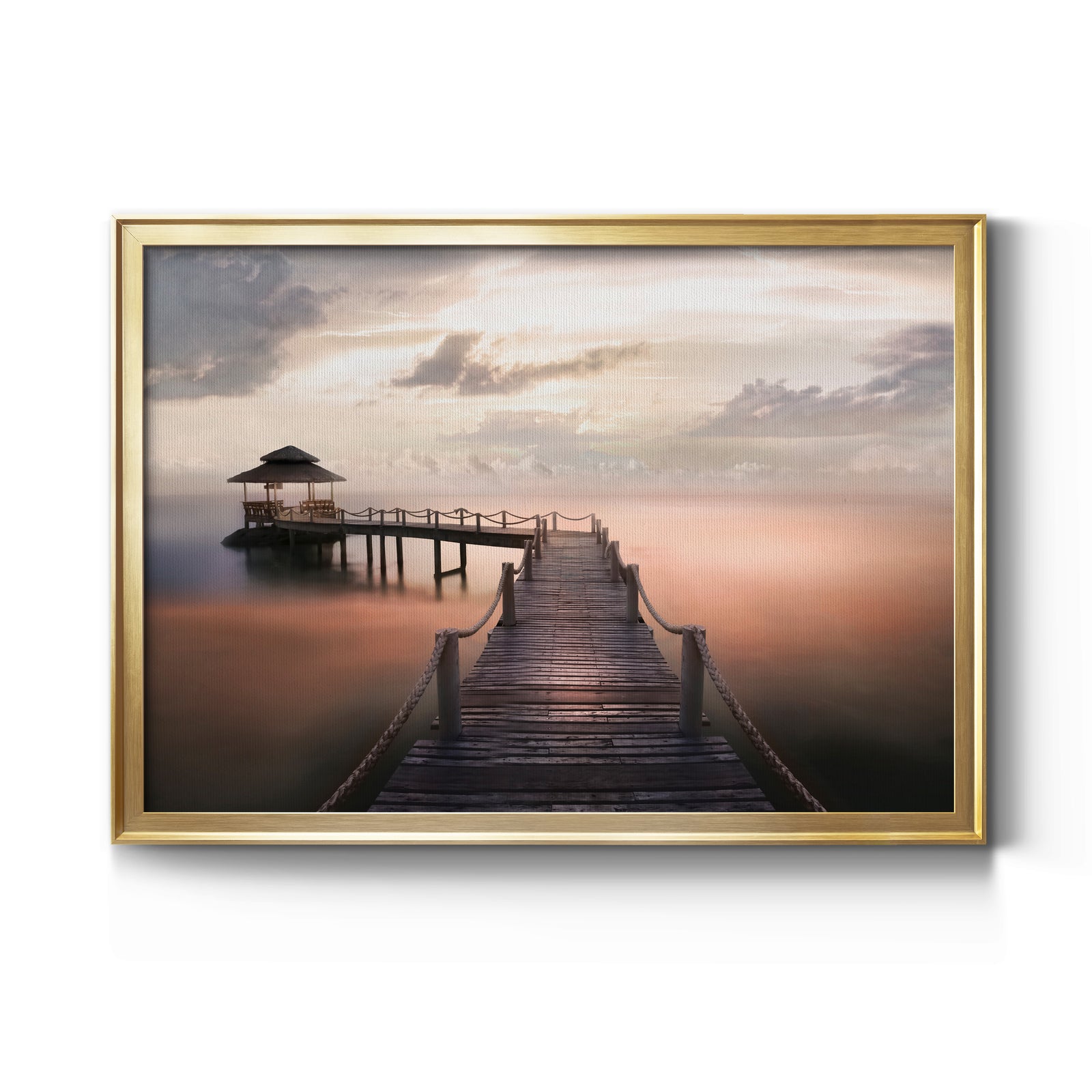 Early Morning Maldives - Modern Framed Canvas Print