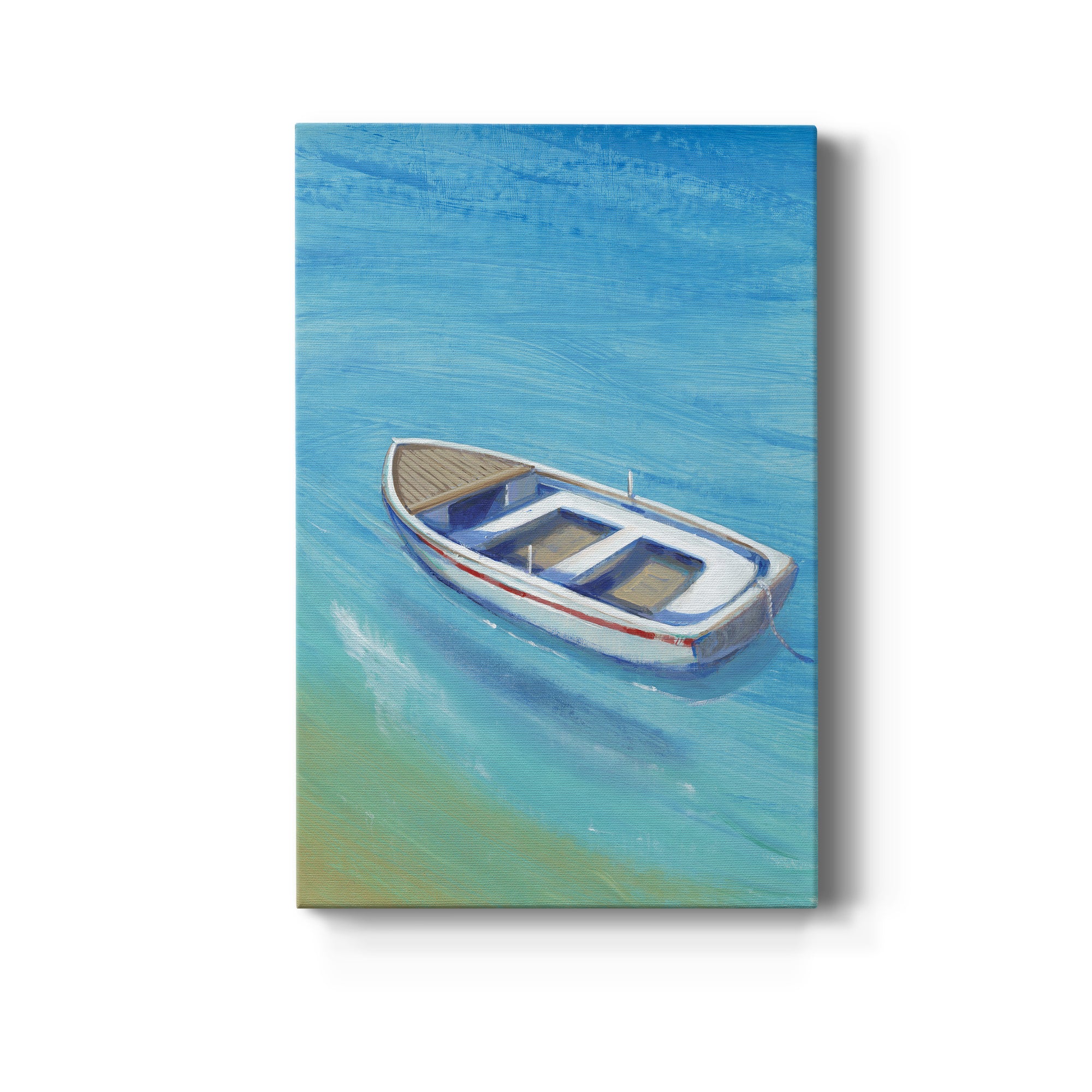 Anchored Dingy I Premium Gallery Wrapped Canvas - Ready to Hang