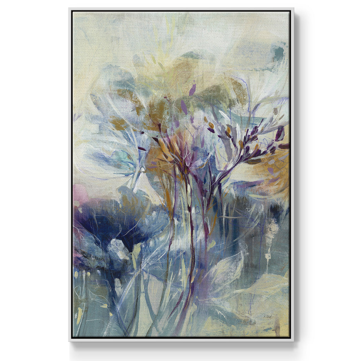 Meadow Saffron II - Framed Premium Gallery Wrapped Canvas L Frame - Ready to Hang