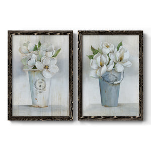 Fleuriste Francais I - Premium Framed Canvas 2 Piece Set - Ready to Hang