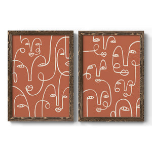 Connected Expressions I - Barnwood Framed Canvas Set