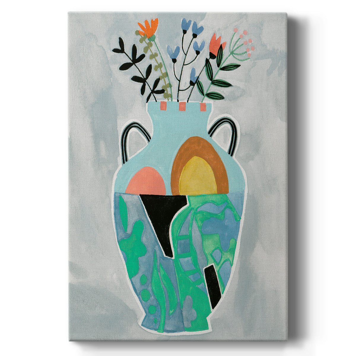 Collage Vase IV - Canvas Art Print