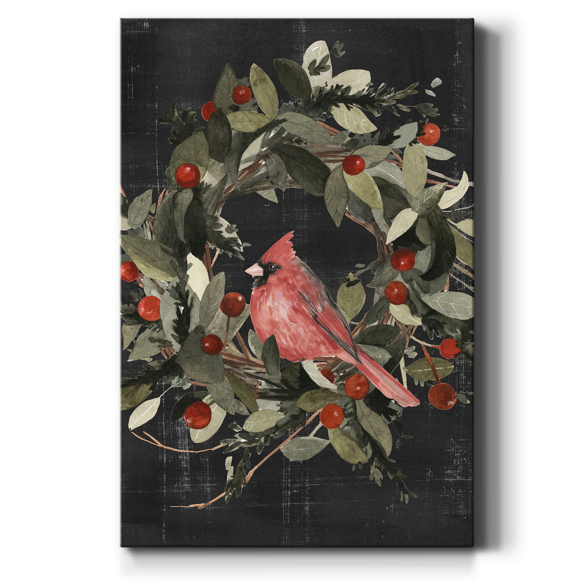 Christmas Cardinal I Premium Gallery Wrapped Canvas - Ready to Hang