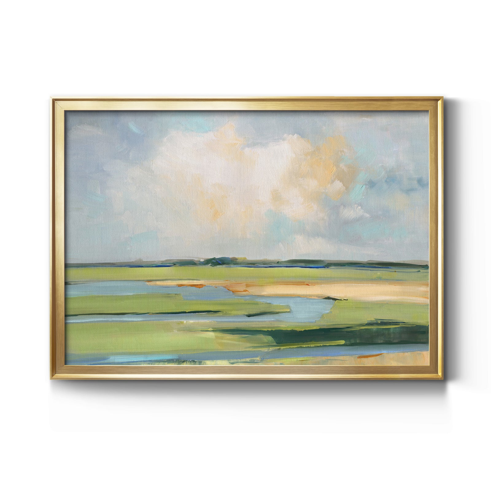 Pastel Horizon II - Modern Framed Canvas Print