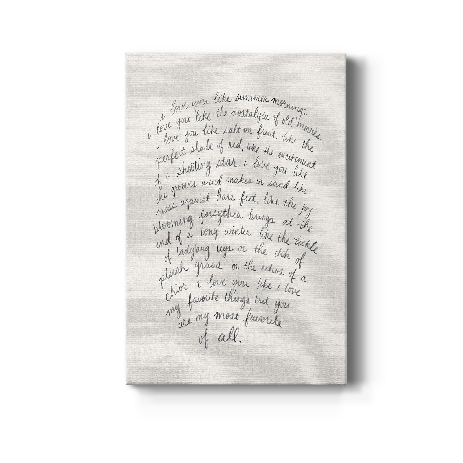 Letter to a Lover I - Canvas Art Print
