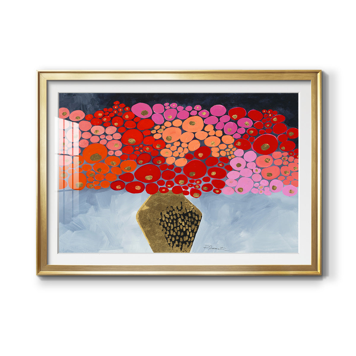 Red Poppies II - Modern Framed Art Print