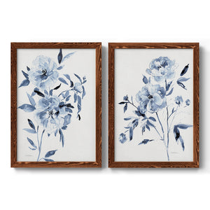 Inky Chickory Botanical I - Premium Framed Canvas 2 Piece Set - Ready to Hang