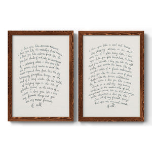 Letter to a Lover I - Barnwood Framed Canvas Set