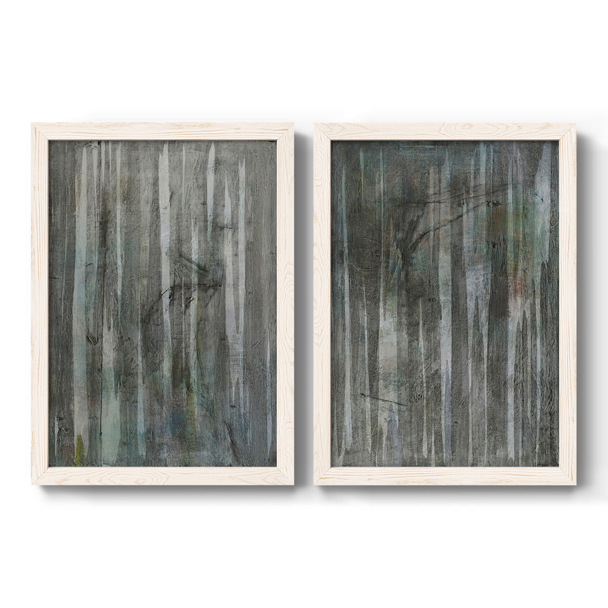 Birch Forest Abstracts I - Premium Framed Canvas 2 Piece Set - Ready to Hang