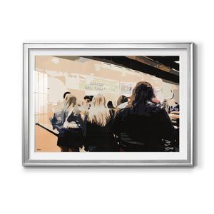 Late Night Queue - Modern Framed Art Print