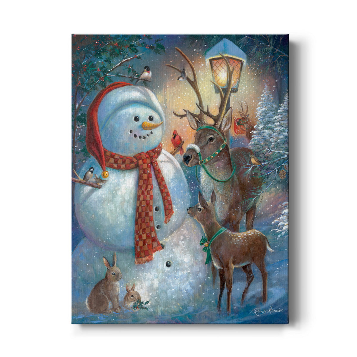 Hello Mr. Snowman! - Canvas Art Print