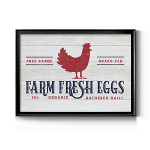 Farm Fresh Eggs - Modern Framed Canvas Print