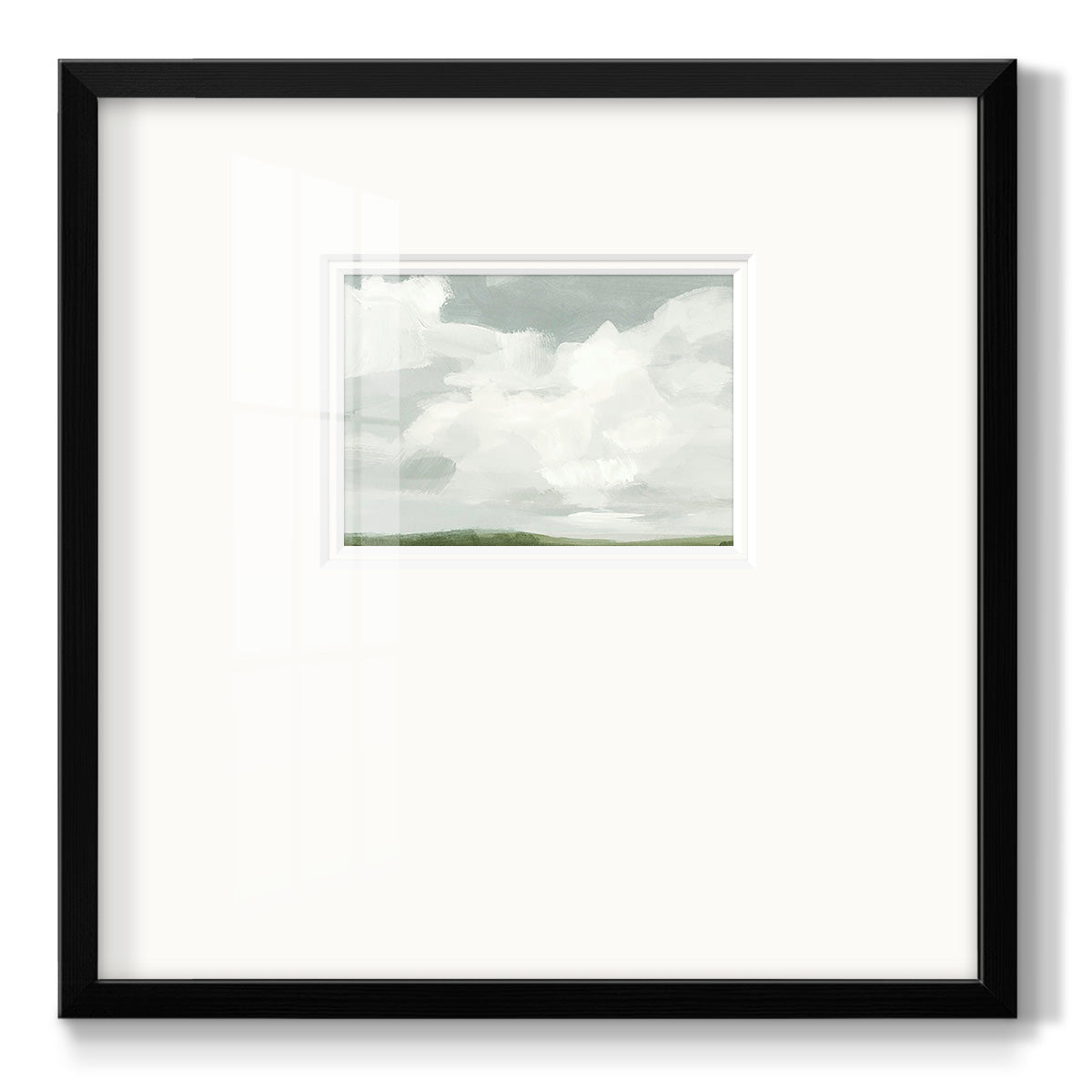 Gray Stone Sky I Premium Framed Print Double Matboard