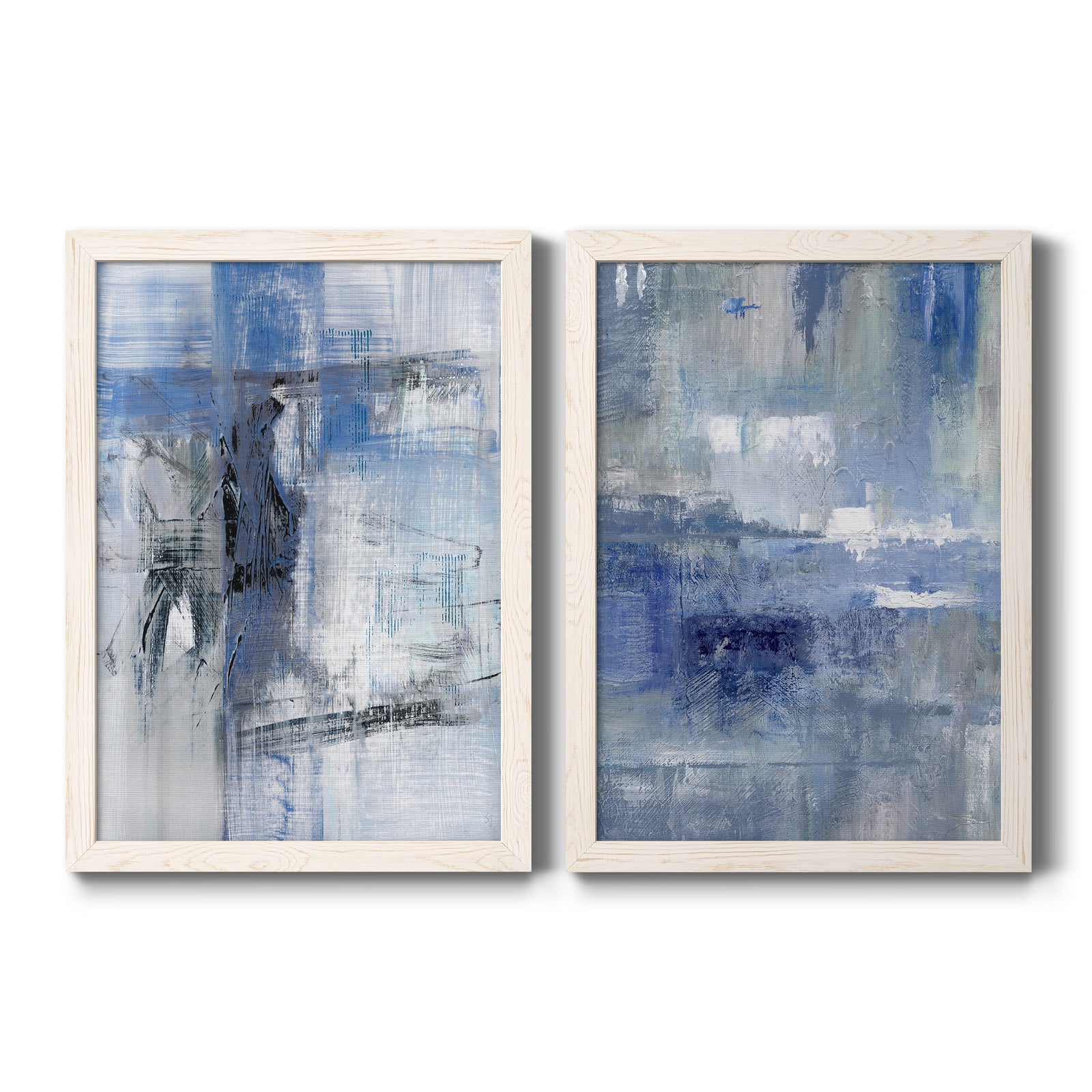 Reflections in Indigo- Premium Framed Canvas in Barnwood - Ready to Hang