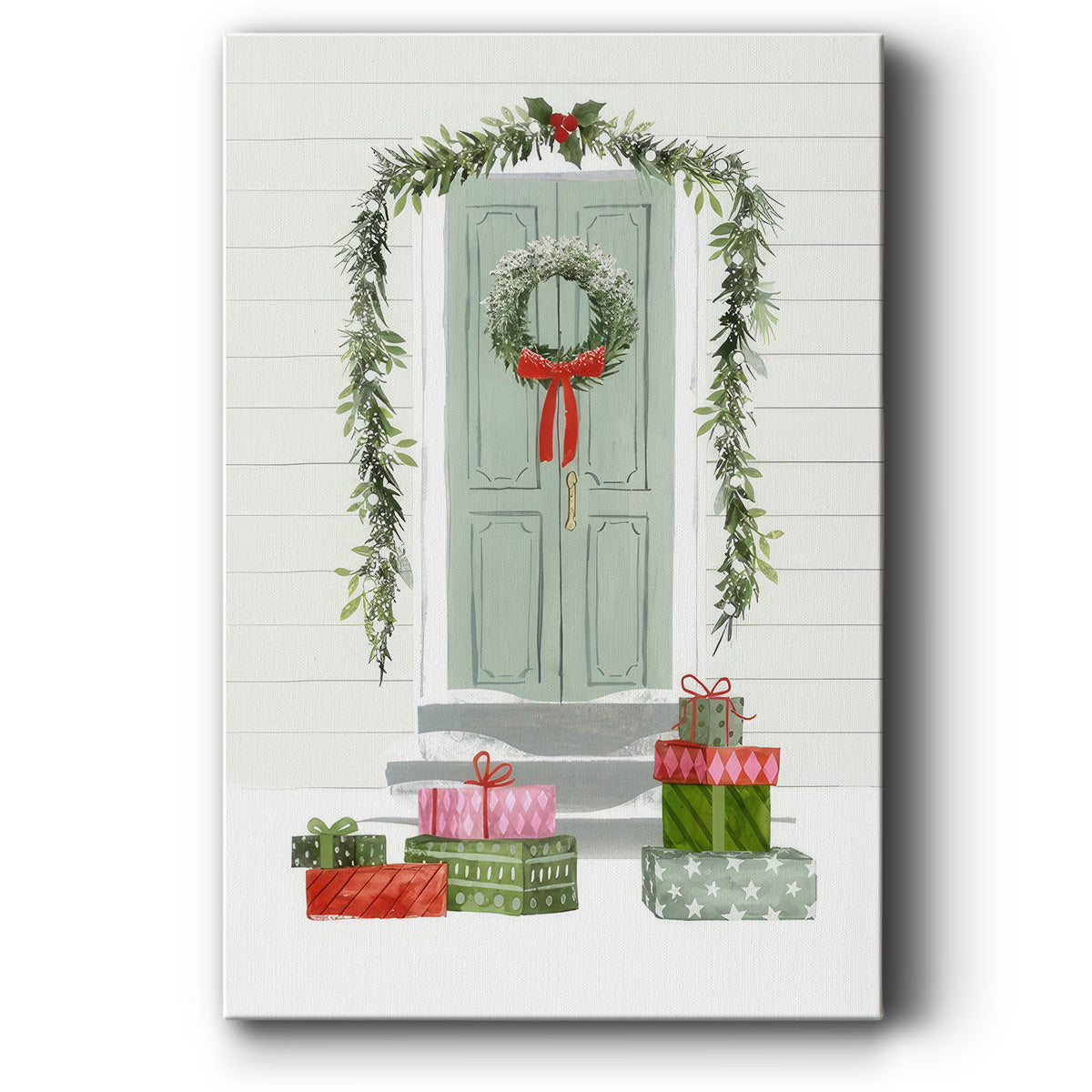 Festive Front Door Collection B - Canvas Art Print
