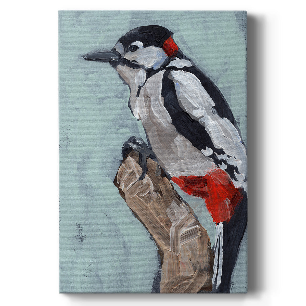 Woodpecker Paintstrokes I - Canvas Art Print