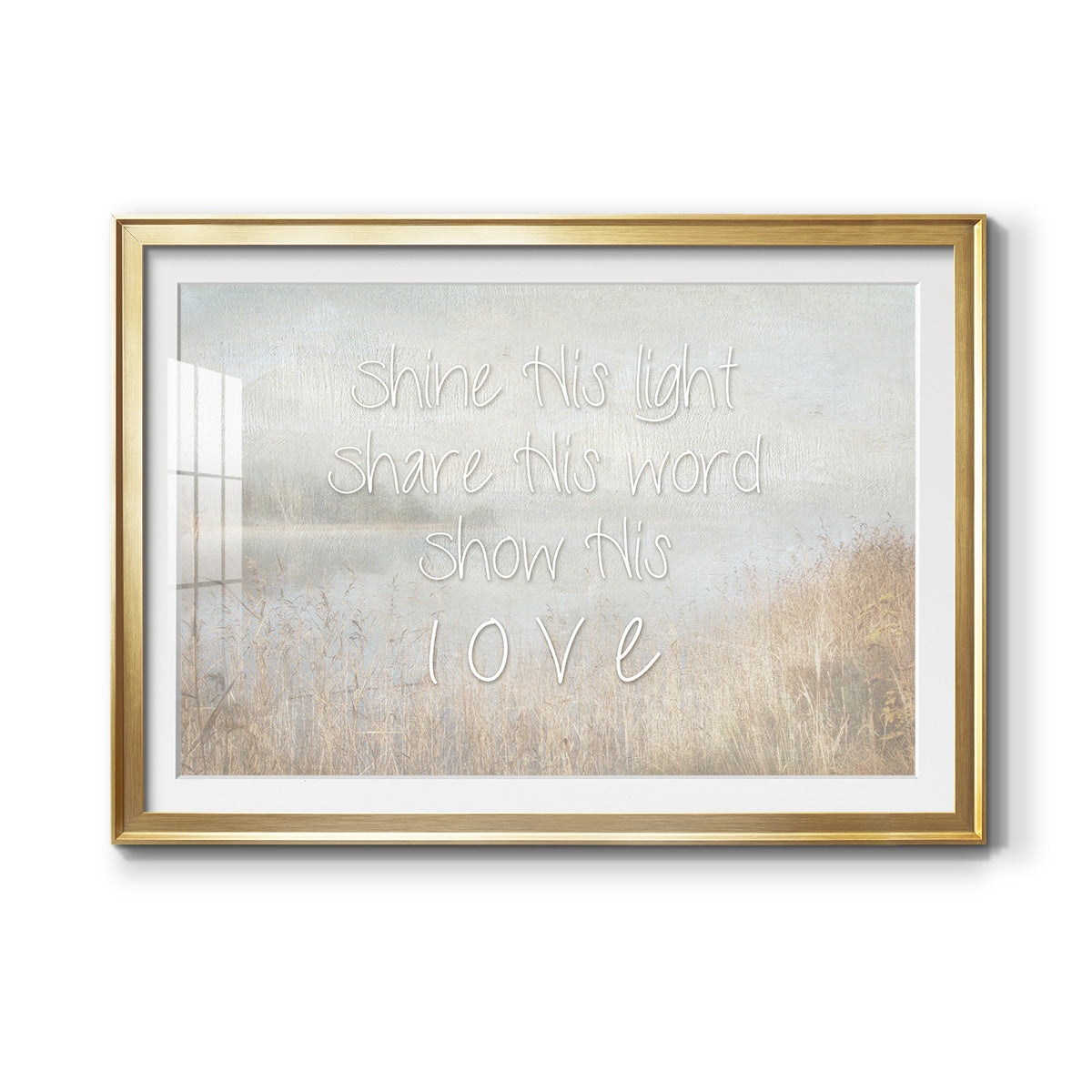 Shine His Light - Modern Framed Art Print