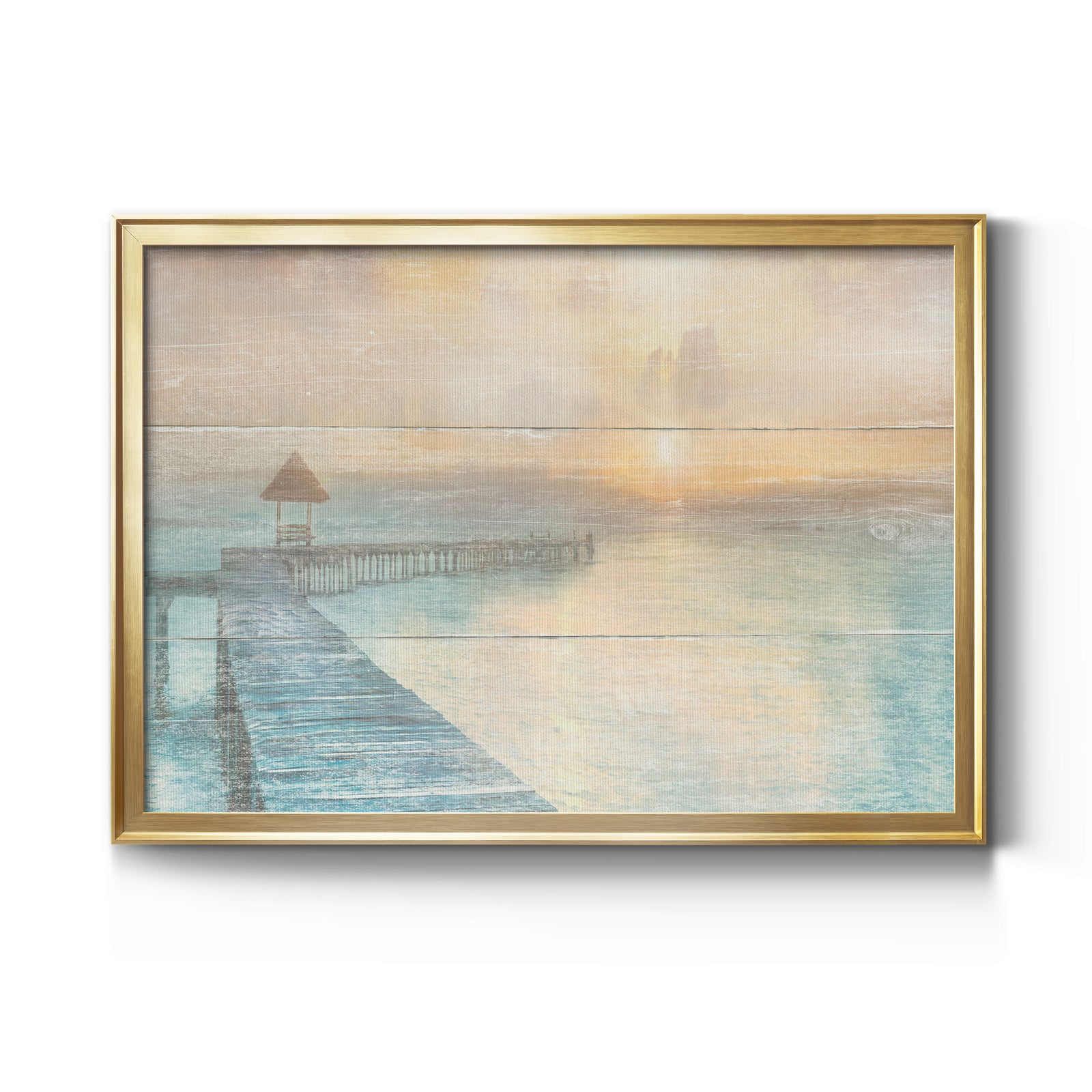 Gather at the Beach - Modern Framed Canvas Print