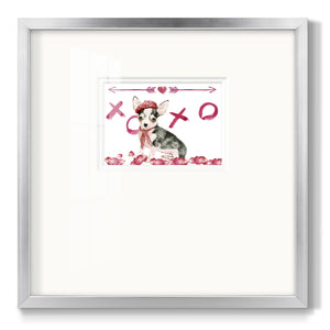 Puppy Valentine Collection A Premium Framed Print Double Matboard