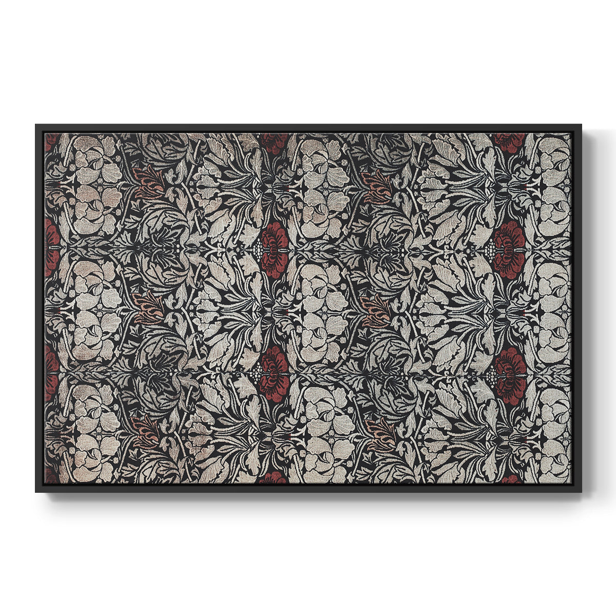 Vintage Abstract Print XXII - Floater Framed Canvas Print