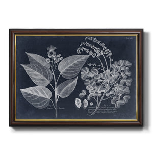 Foliage on Navy III Premium Framed Canvas- Ready to Hang