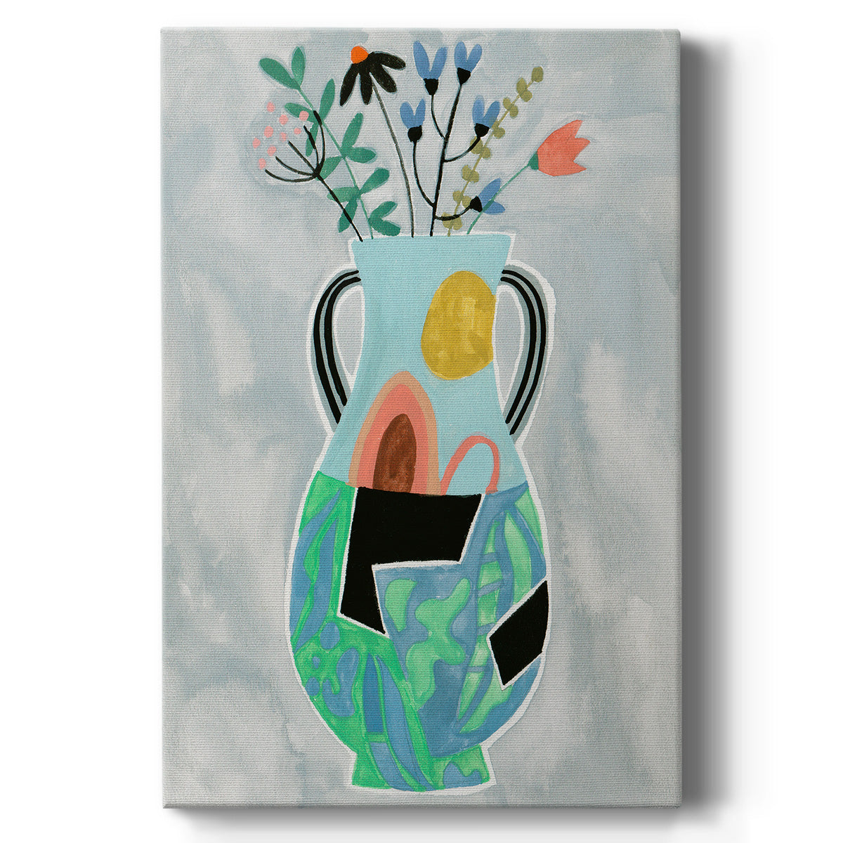 Collage Vase I - Canvas Art Print