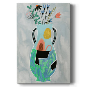 Collage Vase I Premium Gallery Wrapped Canvas - Ready to Hang