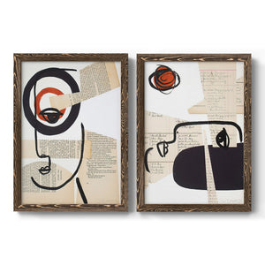 Faces of A Century I - Barnwood Framed Canvas Set