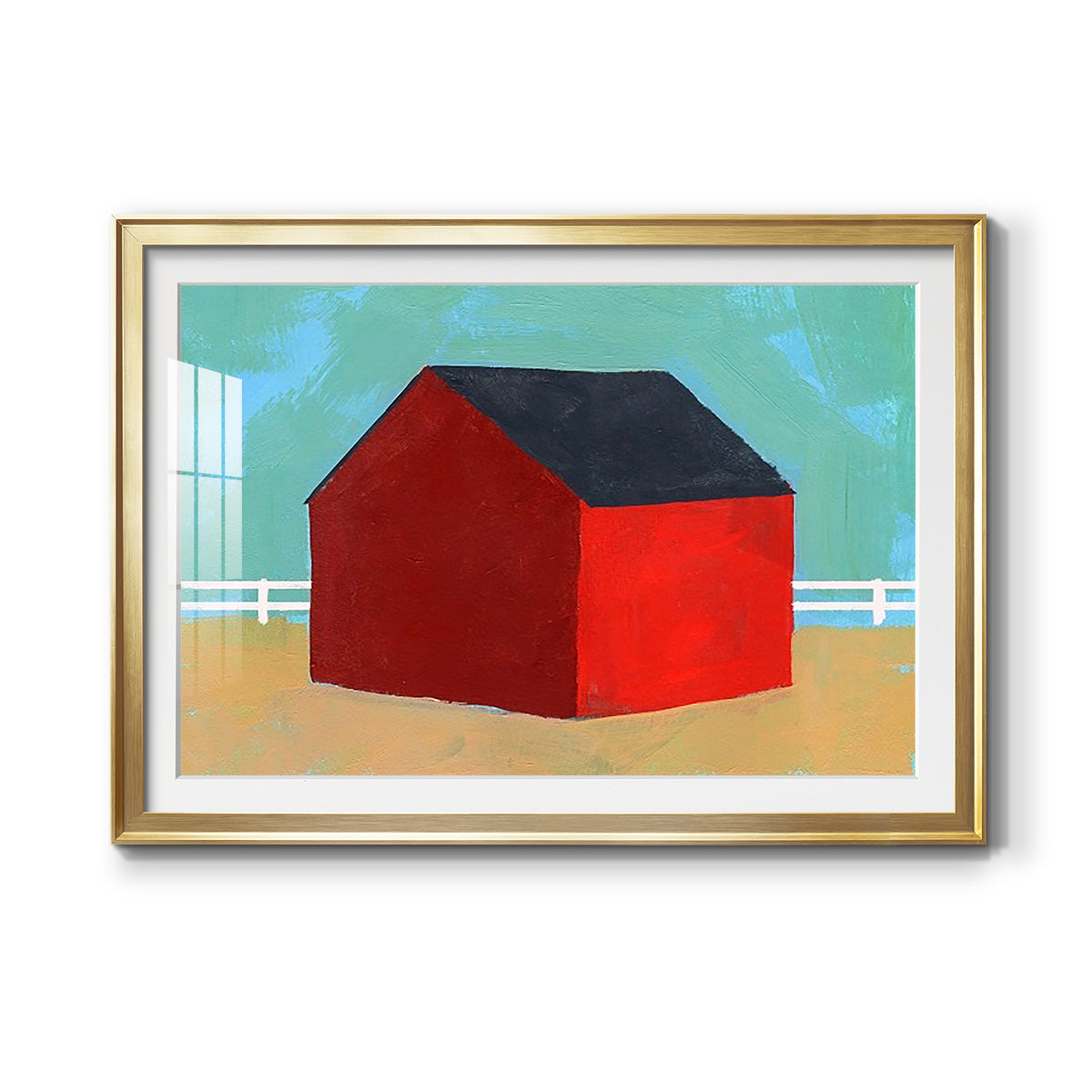 Big Red One IV - Modern Framed Art Print