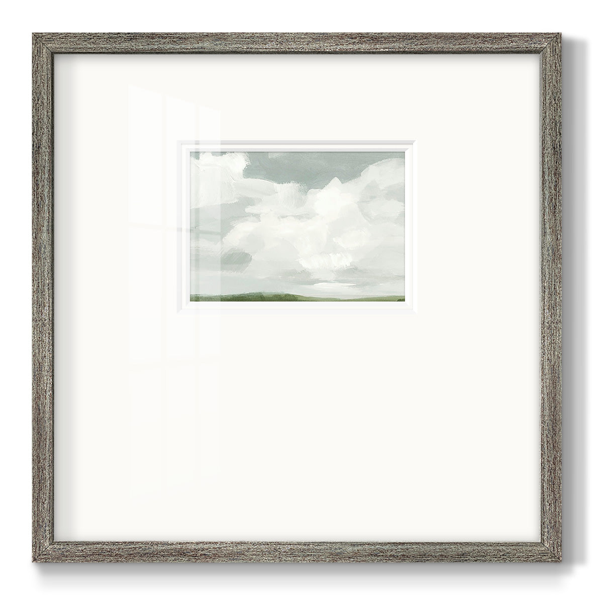 Gray Stone Sky I Premium Framed Print Double Matboard