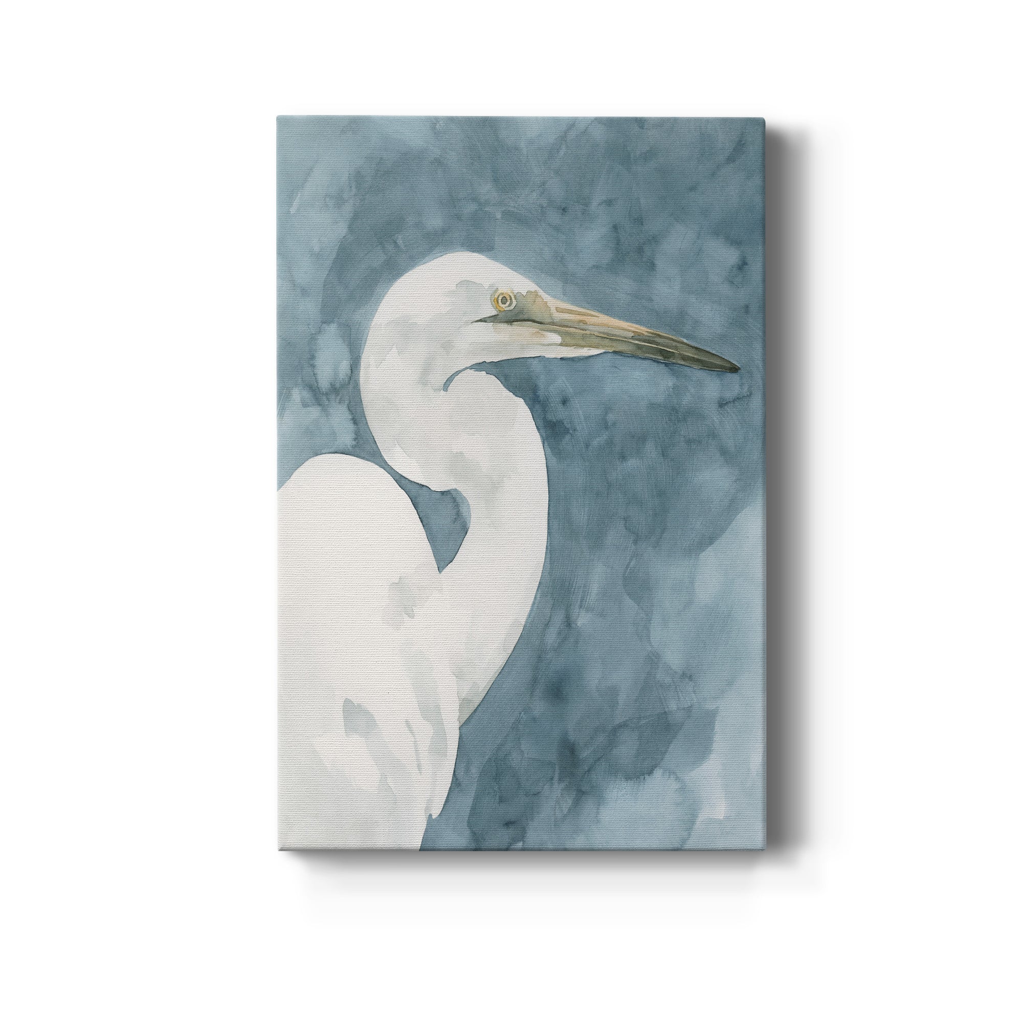 Watercolor Heron Portrait II Premium Gallery Wrapped Canvas - Ready to Hang